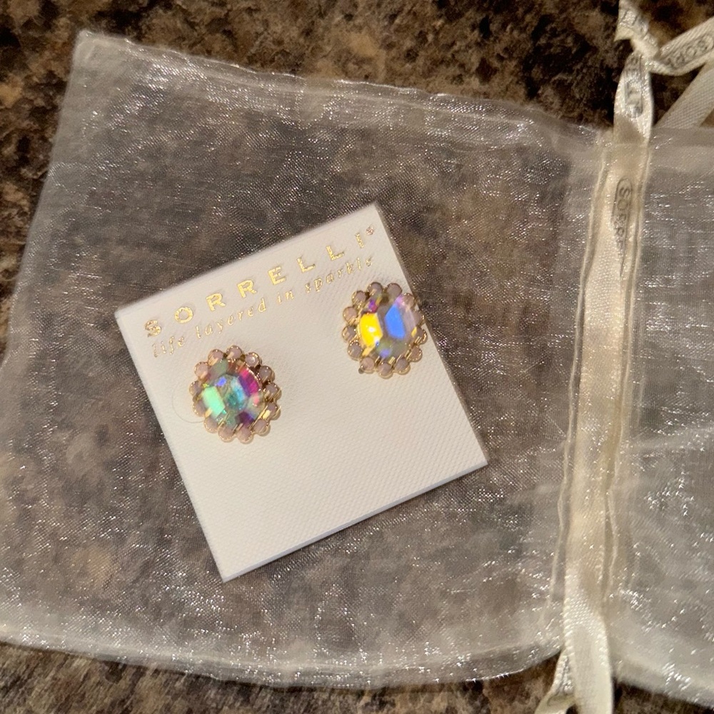 Gold AB earrings